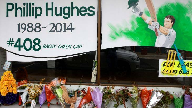 Tributes for Hughes in his hometown of Macksville after his death. Photo: Edwina Pickles