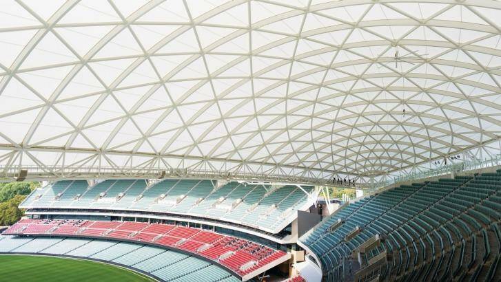 Another angle: Appreciate the design of the Adelaide Oval by climbing its roof. Photo: Che Chorley