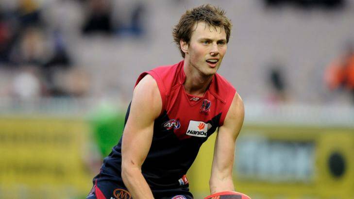 Jordan Gysberts , picked at no.11 in the 2009 national draft, played 19 games for Melbourne over three seasons before being delisted. Photo: Sebastian Costanzo