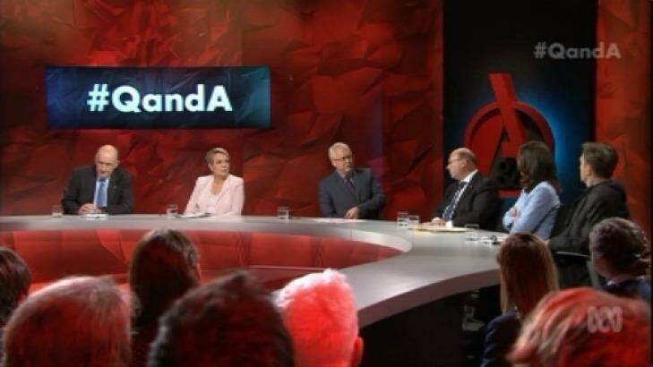 The Q&A panel discussed some big issues, including capital punishment, memories of war and same-sex marriage. Photo: ABC