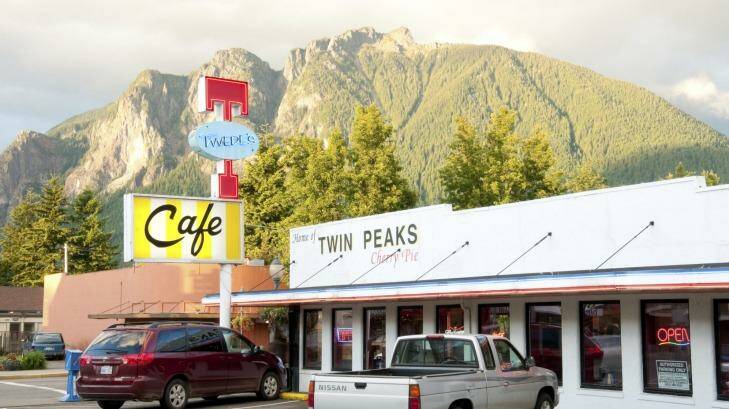 The famous Twedes cafe in North Bend made famous by the television show Twin Peaks just before sunset. Photo: Jimmy Anderson 