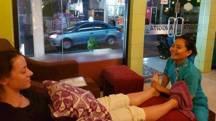 Cheap massage places are common in Seminyak, Bali, but not all are created equal. Photo: Melissa Singer