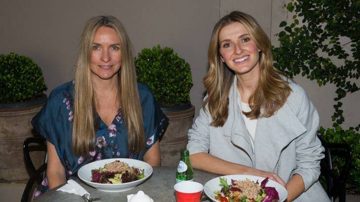 Collettee Dinnigan with Kate Waterhouse at Alimentari in Paddington.  Photo: Edwina Pickles