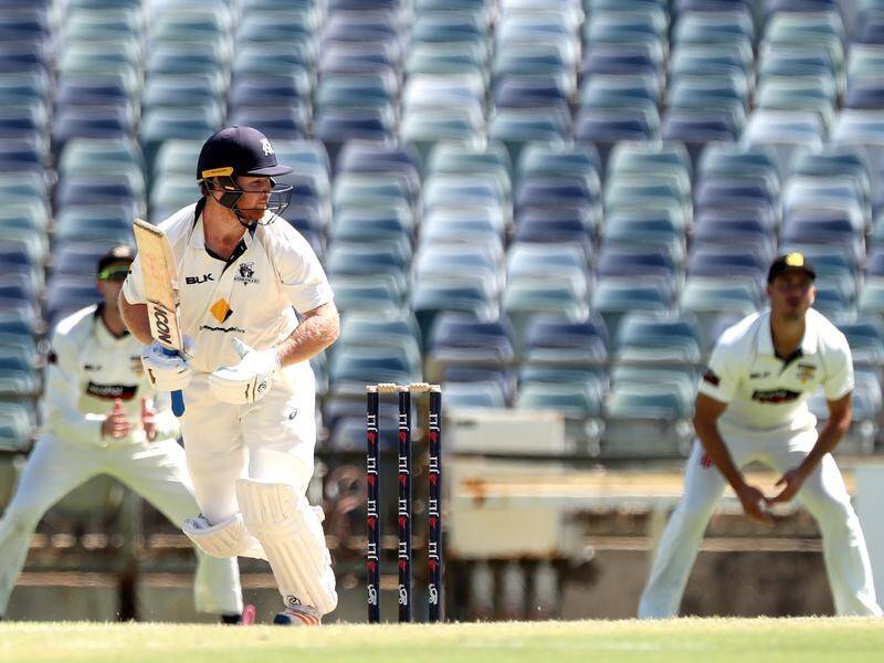 Victoria's Travis Dean passed 50 in the opening session of the Sheffield Shield game against WA.
