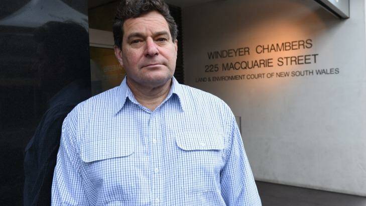 Joe Lorincz outside the Land and Environment court in Sydney. The Mittagong property owner says his faith in the system has been destroyed. Photo: Steven Siewert