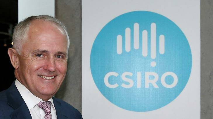 Prime Minister Malcolm Turnbull during a visit to CSIRO in December. Photo: Alex Ellinghausen