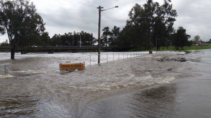 On Sunday, the SES warned of possible damage to Forbes' sewerage infrastructure, warning of a health hazard.   Photo: Olivia Grace-Curran