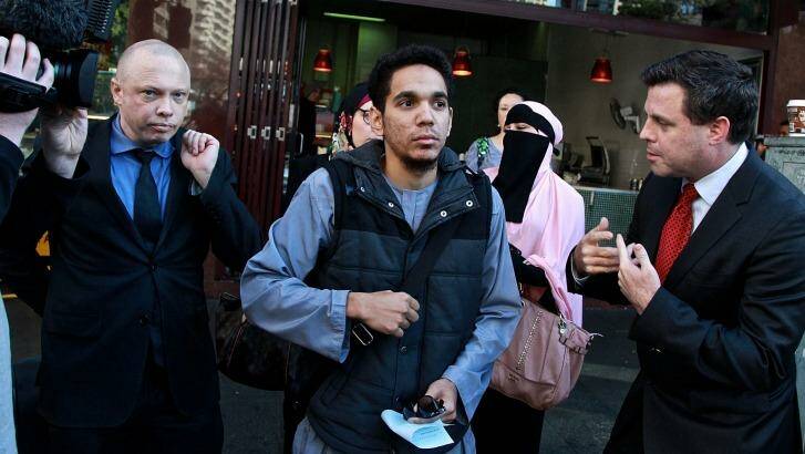 Junaid Thorne leaves court following an appearance in June. Photo: Ben Rushton
