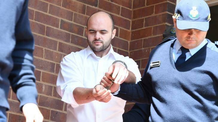 Vincent Stanford leaves court after being sentenced to life in jail without parole for the murder of Leeton school teacher Stephanie Scott.  Photo: Peter Rae