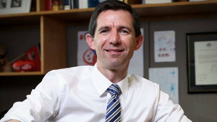 Education Minister Simon Birmingham warns higher education costs have grown dramatically over recent years. Photo: Andrew Meares