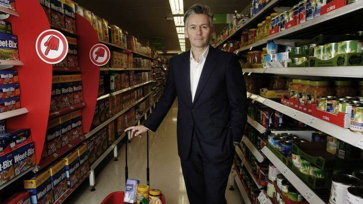 Coles' supermarkets chief John Durkan has accused the government of 'politcking' over the infant formula shortage. Photo: Louise Kennerley