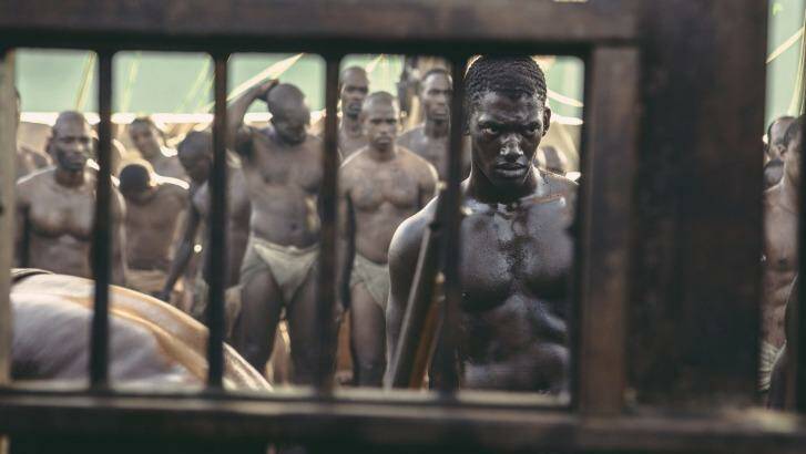 Kunta Kinte (Malachi Kirby) in a slave pen in the remake of <i>Roots</i>. Photo: Casey Crafford