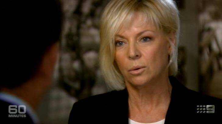 Liz Hayes interviewing Mal Brough. Photo: Channel Nine