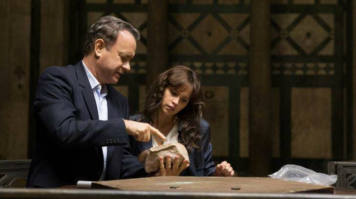 Tom Hanks and Felicity Jones hunt for clues in <i>Inferno</i>. Photo: Sony Pictures