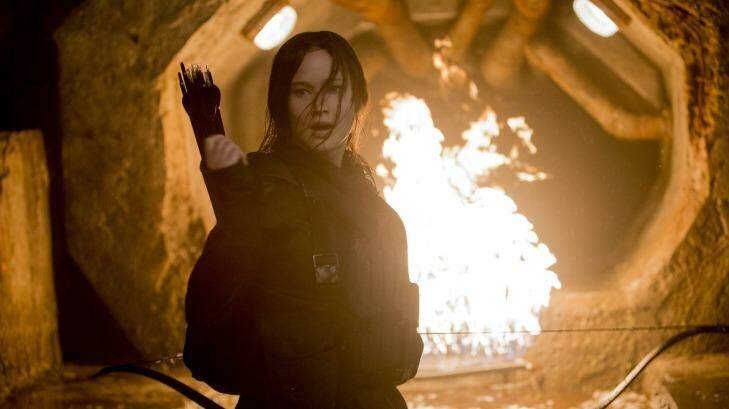 Hunger Games: Mockingjay Part 2, with Jennifer Lawrence.