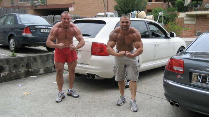 Adam Powell, 36 (left), was picked up this month as part of a joint operation between the Australian Federal Police and the NSW Crime Commission. The competitive bodybuilder, who used to train with one of Australia's most wanted organised crime figures (Hakan Ayik, right), has been charged in a multi-million-dollar cocaine bust. 
