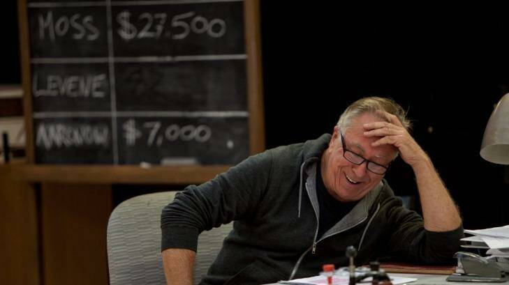 Steve Bisley, in rehearsal for the MTC production of Glengarry Glen Ross. Bisley, who left the production due to illness, has been shortlisted for the National Biography Award, Photo: Supplied