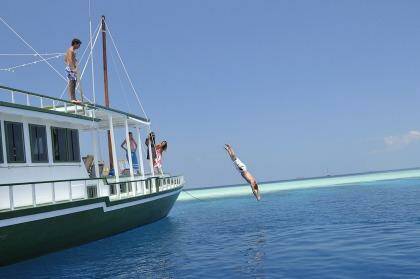 Sailing in the Maldives. Photo: Supplied