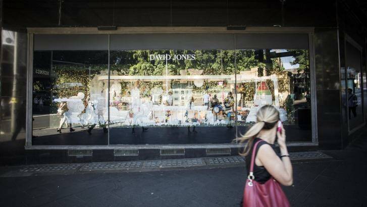 The Christmas window display at David Jones' city store has drawn the ire of many shoppers. Photo: Dominic Lorrimer