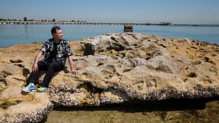 Aboriginal elder Shayne Williams at the spot in Kurnell where the English first landed in Australia. Photo: Edwina Pickles