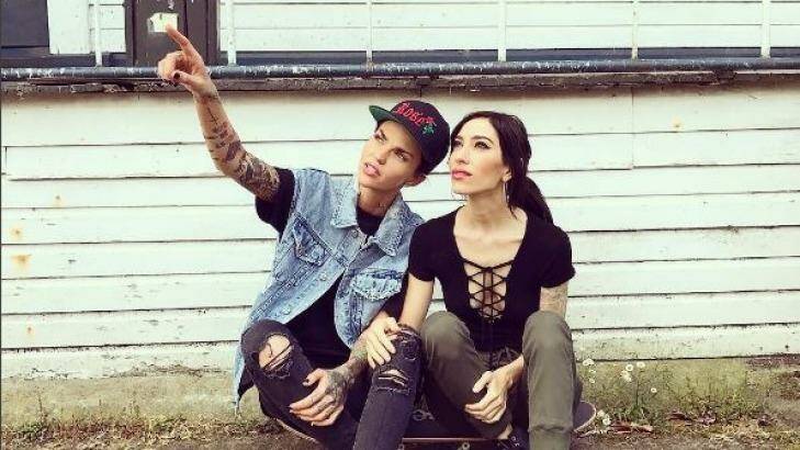 Australia's new hot couple: Ruby Rose and The Veronicas' Jess Origliasso. Photo: Ruby Rose