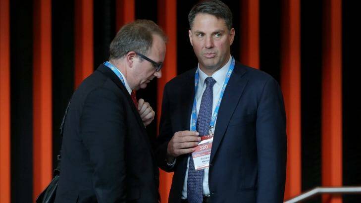 Richard Marles and David Feeney at last year's ALP National Conference. Photo: Andrew Meares
