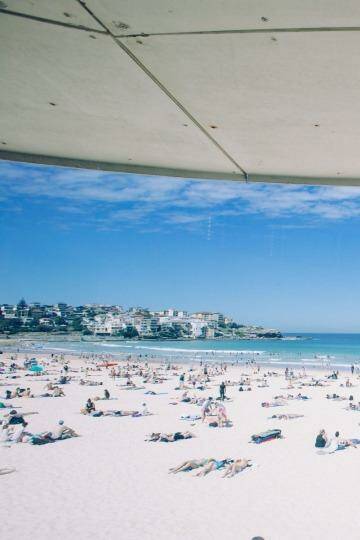 The eye in the sky, a camera which creates a live feed, connecting Bondi, Bronte and Tamarama together in a lifeguard surveillance system. Photo: Cole Bennetts (Fairfax Media via Getty Images)
