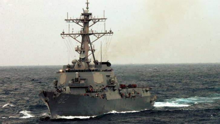 The US Navy guided-missile destroyer which was sent close to China's man-made islands on Tuesday.