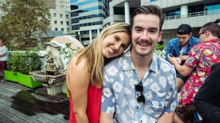 Max Hardwick-Morris, pictured with friend, was targeted in an alleged late night attack on Australia Day. Photo: Facebook/Max Hardwick-Morris