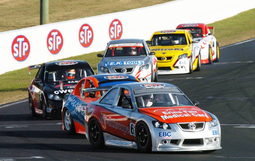 IN ACTION: Aussie Racing Car drivers tackle the Mount.