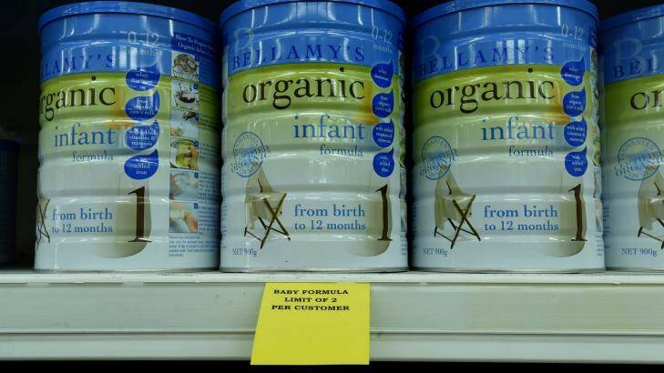 Milk products such as baby formula was also one of the most commonly purchased products by Asian incentive travellers, while in Sydney. Photo: Kate Geraghty