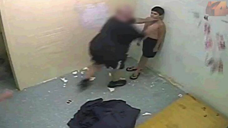Youths being isolated and strapped to mechanical chairs and six boys being tear-gassed at the Don Dale Youth Detention Centre in Darwin. Photo: ABC Four Corners