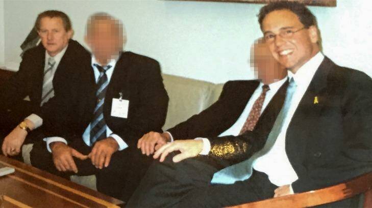 Greg Hunt (right) with Mr Madafferi at a meeting in Parliament House. Photo: Supplied