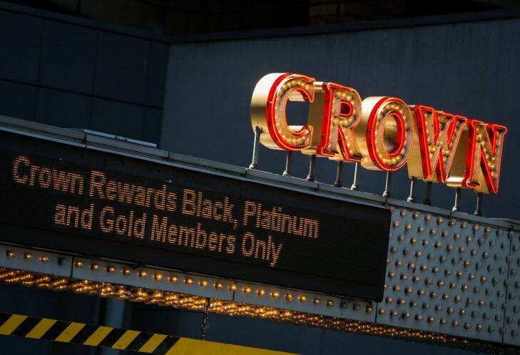 Generic Crown Casino Signage in Melbourne. 18th October 2017. Photo by Jason South