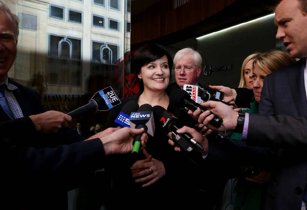 Former Labor minister Jodi McKay leaves the Independent Commision Against Corruption (ICAC) hearing after giving evidence in Sydney Photo: AAP Image