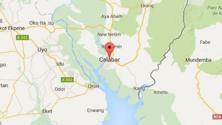 A witness said militants ambushed the convoy near a river crossing in Calabar, southern Nigeria. Photo: Google Maps