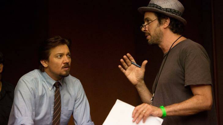 Micheael Cuesta, right, directs Jeremy Renner on the set of <i>Kill the Messenger</i>, based on a true story whose facts remain in question.