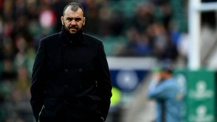 Reflective in defeat: Michael Cheika has given credit where it's due after Eddie Jones' England defeated the Wallabies again. Photo: Dan Mullan