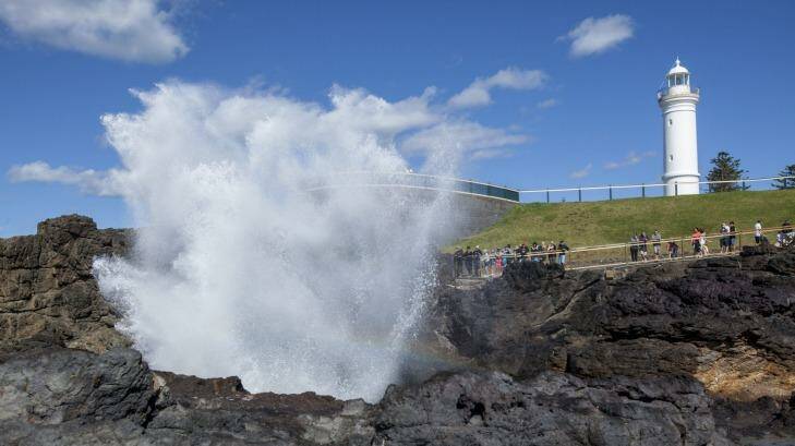 The Blowhole and lighthouse in Kiama, south coast NSW.