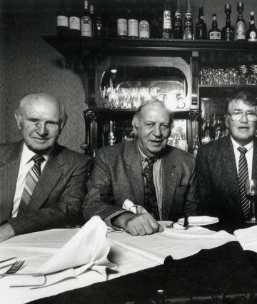 Hefty line-up: Controversy Corner's Col Pearce, Alan Clarkson, Rex Mossop, Ferris Ashton and Noel Kelly.  Photo: Ann Marie Arena