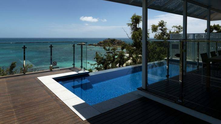 The Villa sits on a ridge and has uninterrupted views across Sunset Beach and the Coral Sea. Photo: Supplied