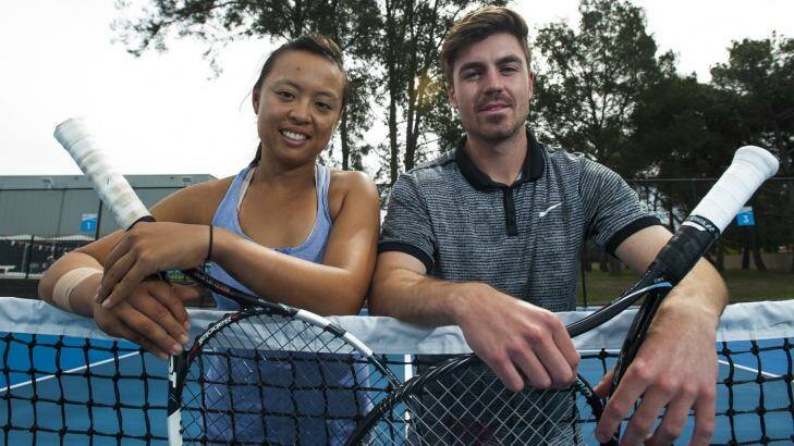 Canberra's Alison Bai and James Frawley are hoping to win a wildcard for the Australian Open mixed doubles. Photo: Elesa Kurtz