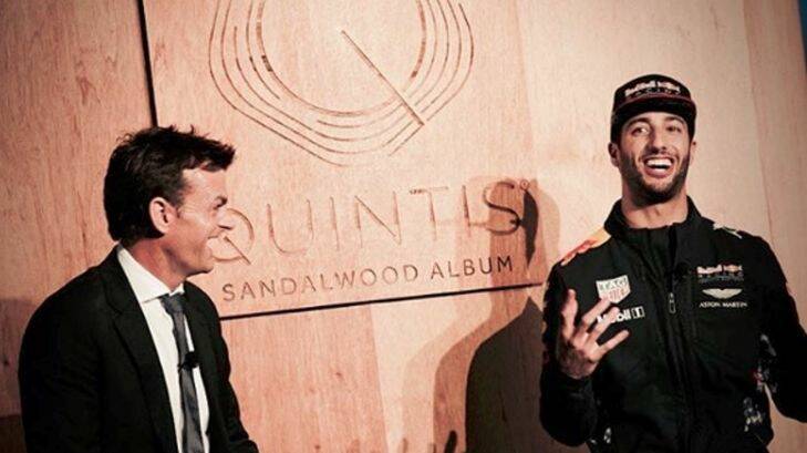Adam Gilchrist and Daniel Riccardo at Quintis party . Photo: Supplied