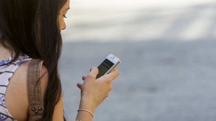 Sexting is extremely widespread among high school students, a study finds. Photo: Glenn Hunt