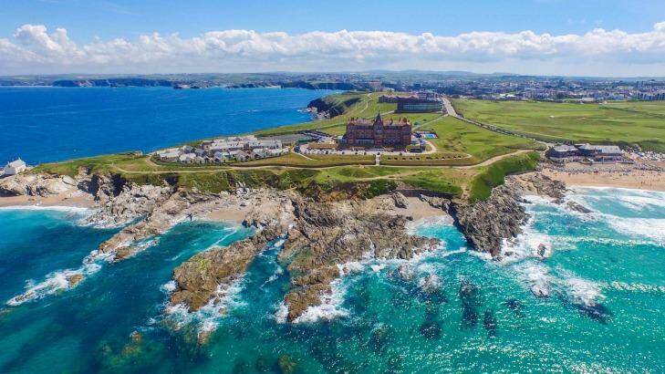 The Headland Hotel, Cornwall, has a dramatic location with sweeping views. Photo: Supplied