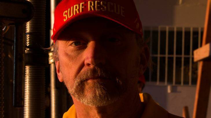 Mark Doepel inside the Coogee Surf Life Saving Club which was damaged during the storms. Photo: Janie Barrett