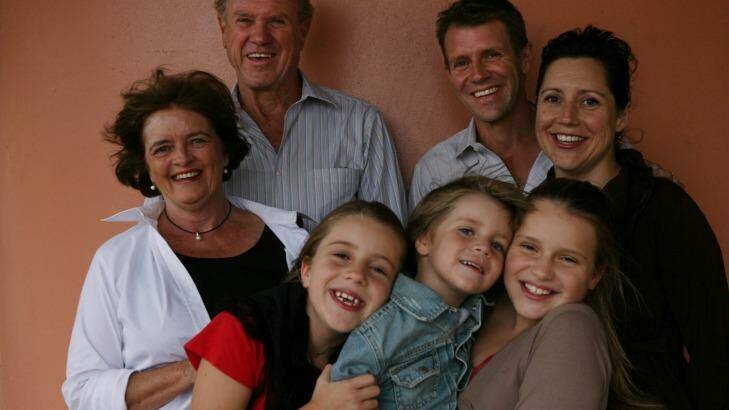 Mike Baird, the then new Liberal member for Manly, poses with his family, in 2007. Photo: Andrew Meares