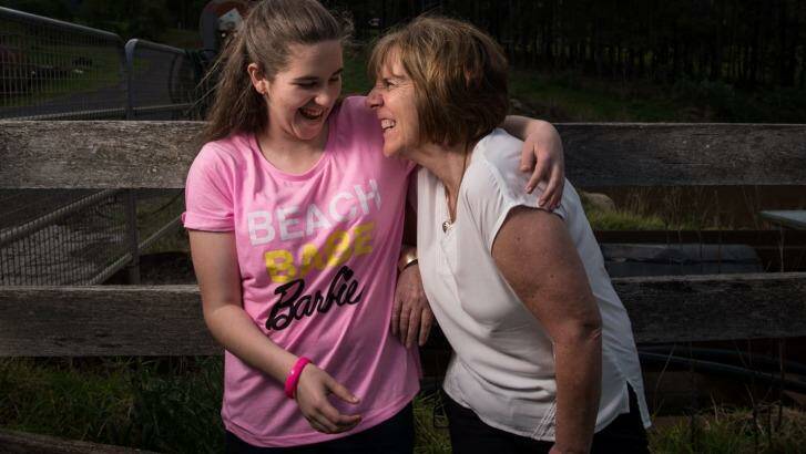 Jordanne Taylor, pictured in September with her mother Debra in Kurrajong Hills, has autism spectrum disorder and receives support from the NDIS. Photo: Wolter Peeters
