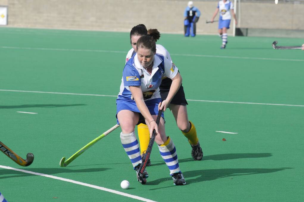 TEST: St Pat's will be confident going into round two of women s Premier League Hockey when they face Dubbo today, but they will have to do it without their best player, Kristy Ekert. Photo: CHRIS SEABROOK 	052211cwhoky5