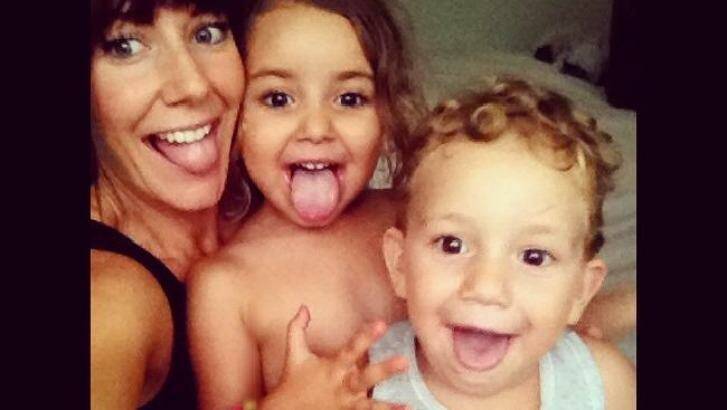 Sally Faulkner with her children Lahela and Noah. Photo: Facebook